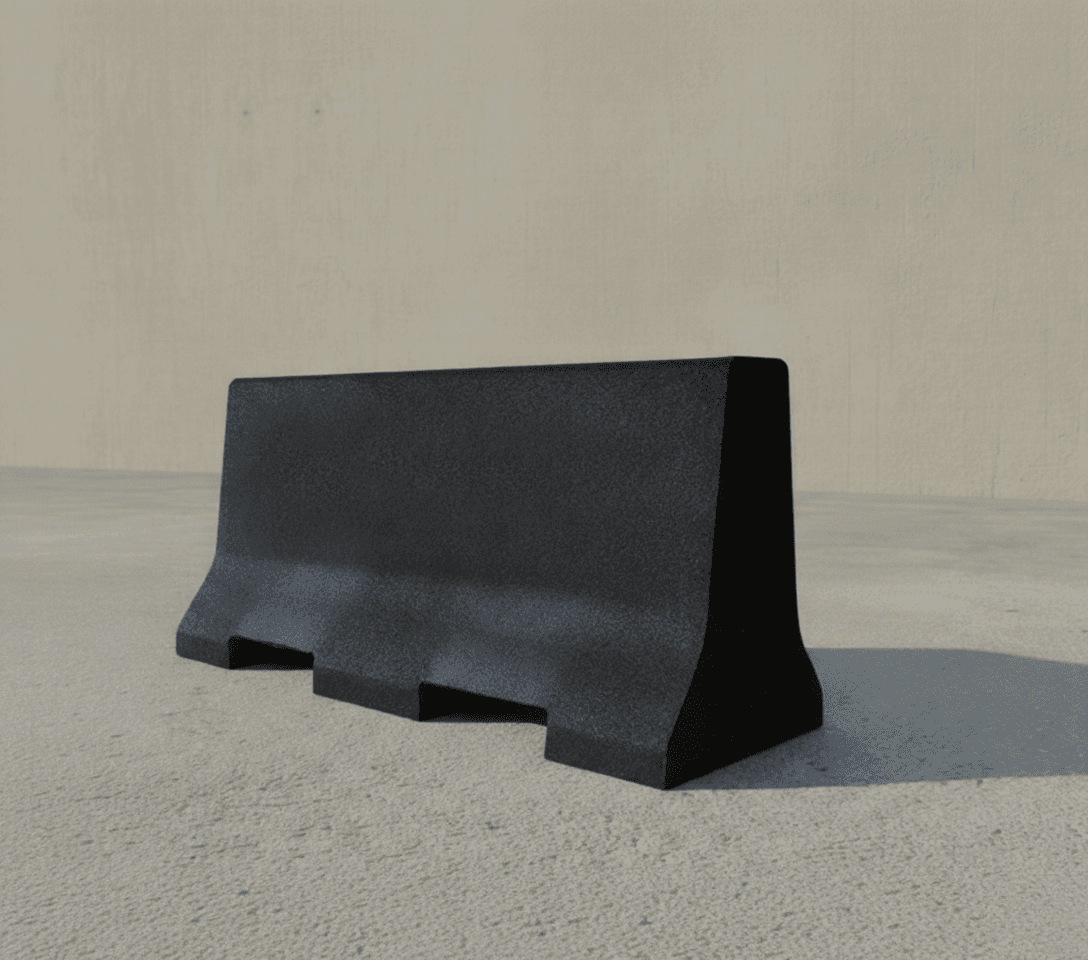 Barieră New Jersey din cauciuc reciclat pentru siguranță rutieră și infrastructură urbană