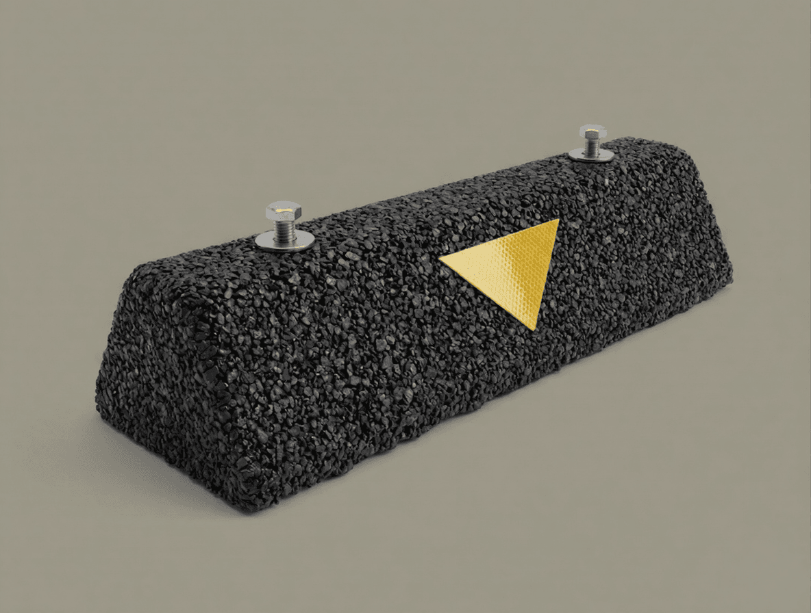 Opritor pentru parcare din cauciuc reciclat pentru organizare și siguranță rutieră cu dimensiune de 50 cm