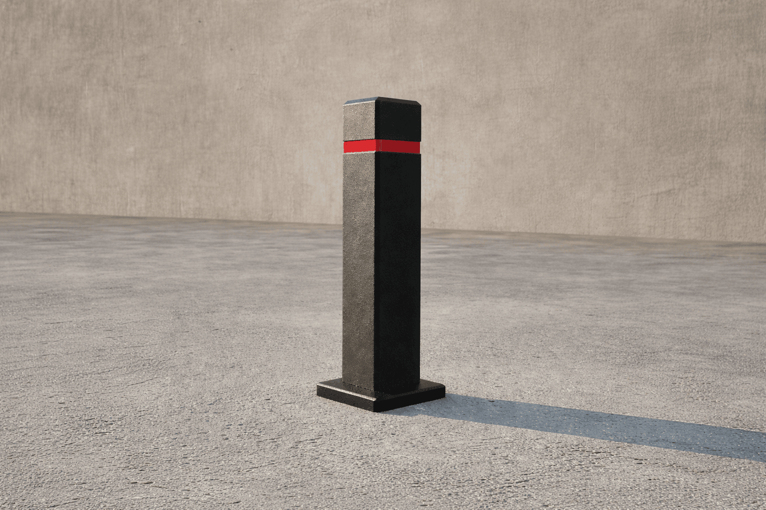 Bolard pătrat din cauciuc reciclat pentru infrastructură urbană